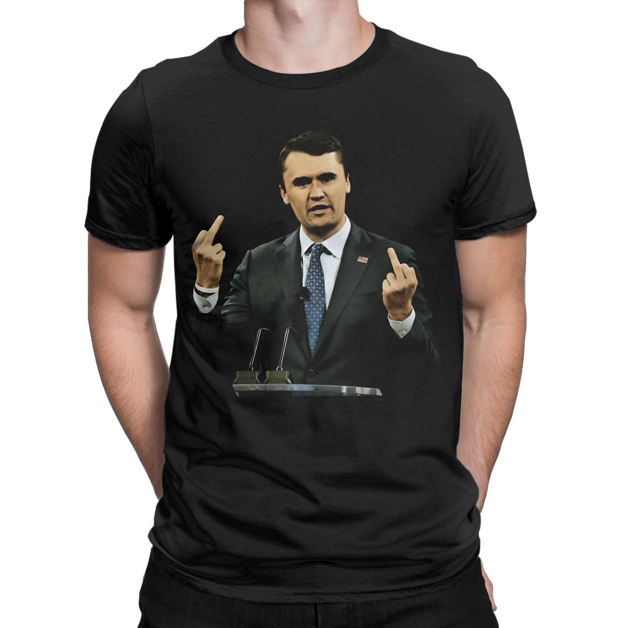 

Men T-Shirt Charlie Kirk Midle Finger Casual Pure Cotton Tees Short Sleeve T Shirts O Neck Tops Birthday Gift - Men s Summer... S разноцветный