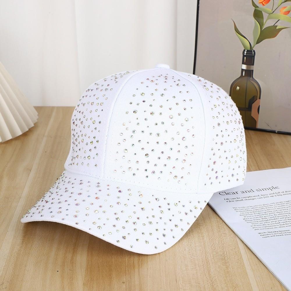 Breathable Baseball Cap Starry Sky Rhinestone Decorated Duck Tongue Hat Sun Protection Hat Unisex
