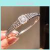 Geometric Square Zircon Bracelet With Gold Plating For Elegant Women
