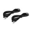 ACROPIX 2pcs Car Stereo FM Radio Antenna Connector Extension Cable Black 3M