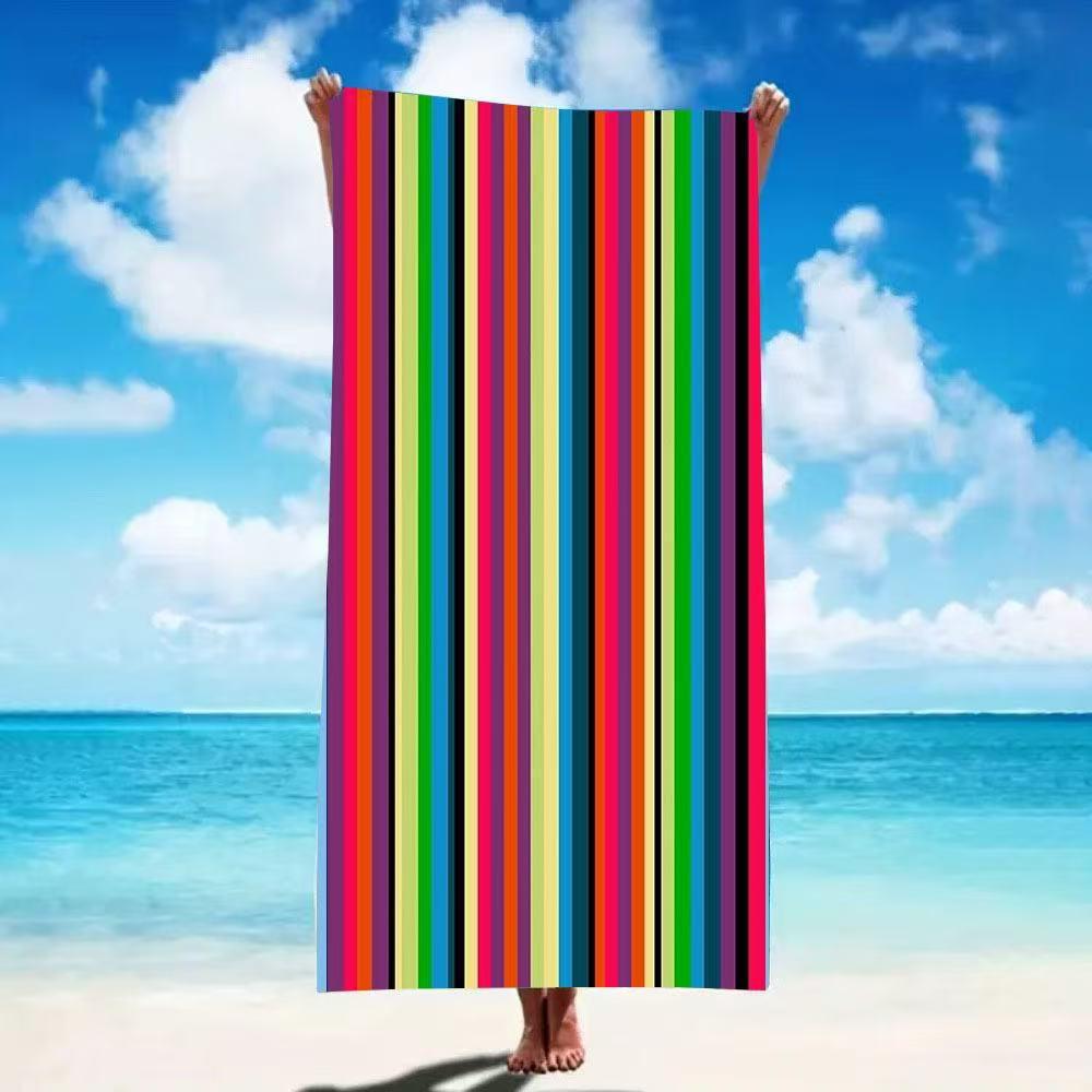 Ultra-Fine Quick-Drying Seaside Print Beach Towel