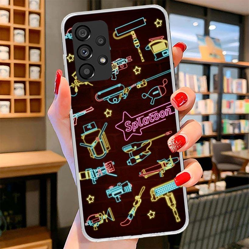Game S-Splatoons Phone Case For Samsung Galaxy A12 A22 A32 A52 A72 A02S Phone Case Note 20 Ultra 10 S10 Plus A51 A71 A50S A20S A