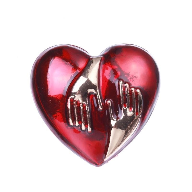 

Красная брошь в форме сердца «Любовь», модная и милая, антибликовая пряжка, фиксированная прищепка для одежды, аксессуары для корсажа