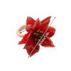 6PCS Napkin Set Red Elegant Christmas Flower Napkin for Birthday Party Wedding