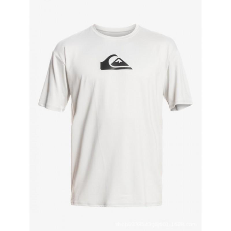 Quiksilver Mens Short Sleeve Rash Guard UV Protection Surf Shirt Diving Swimming Water Sports
