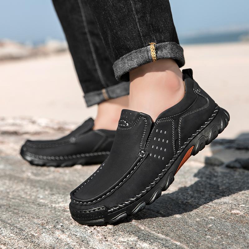 Handgefertigte Echte Leder Herrenschuhe Bequeme Business Casual Lederschuhe Mokassins Herren Flache Schuhe