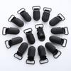 10 Pcs 14mm Solid Black Suspender Clips–Fashionable Buckle, Bed Sheet Clips for Easy Sewing, Practical Sewing Accessories