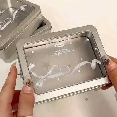 1 Stück Kreatives Design Kpop Fotokarten-Organizer Splitterfarbe Bogen Schreibwaren Desktop-Halter Tragbare Mini-Aufbewahrungsbox