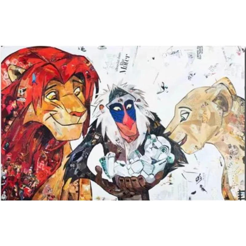 Walt Disney The Lion King Movie Poster Print Watercolor Simba Hakuna Matata Canvas Painting Wall Art Cartoon Animals Home Decor