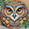Owl Art Metal Tin Sign Waterproof Rustproof Wall Decor for Home Office Gift