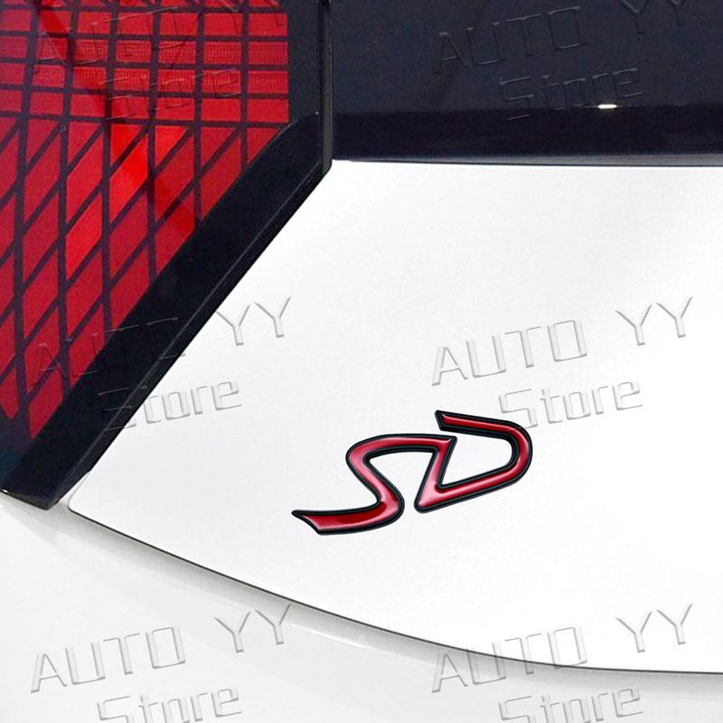 3D Metal Car Styling Logo Front Grille Emblem SD/D Badge Rear Tail Bumper Trunk Sticker