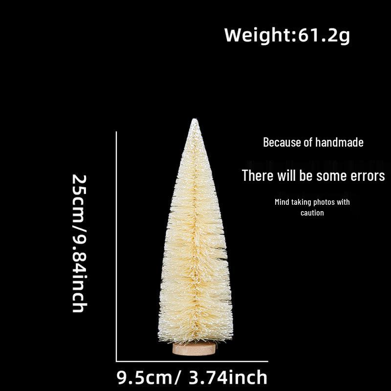 Schnee-beflockter Mini-Sisal-Weihnachtsbaum: Künstliche Weiße Zeder in verschiedenen Größen zur Dekoration von Mikrolandschaften