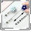 Women Cute Flower Retractable Badge Reel ID Lanyard Name Tag White Collar Badge Holder Reels Keychain Card Holder Accessories