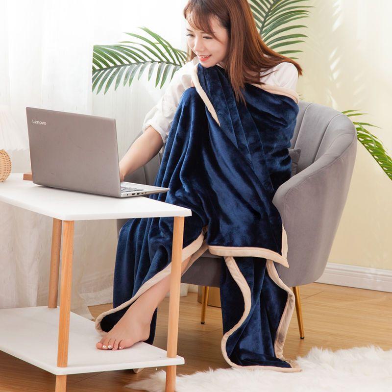 Blanket Single Person Flannel Blanket Office Thick Air Conditioning Nap Blanket