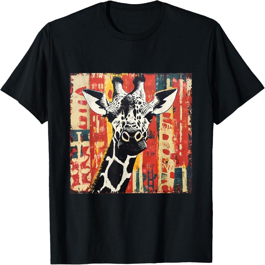 

Pop Art Style Giraffe Portrait T-Shirt XXXXXL чорний
