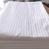 Pure White Satin Stripe Hotel Bedding: Solid Color Single Sheets