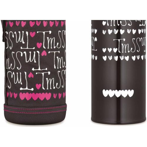 Thermos Water Bottle Vacuum Insulated 2-Way Bottle 1.0L/1.03L Chocolate Heart FHO-1001WF CH-H