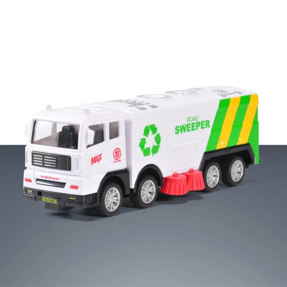 1pc Children's Toys Inertia Car Sanitation Garbage Truck Cleaning Sprinkler Rescue Car Simulation Car Toy Model Boys' Gifts Puz