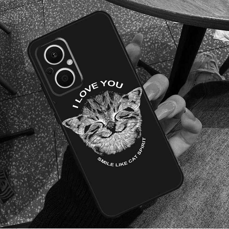 Funny Cat Art For OPPO Reno 7 8 Lite 8T 14F 13F 11F 12F 10 11 12 13 14 Pro OPPO Find X9 X8 X5 X6 Pro Case