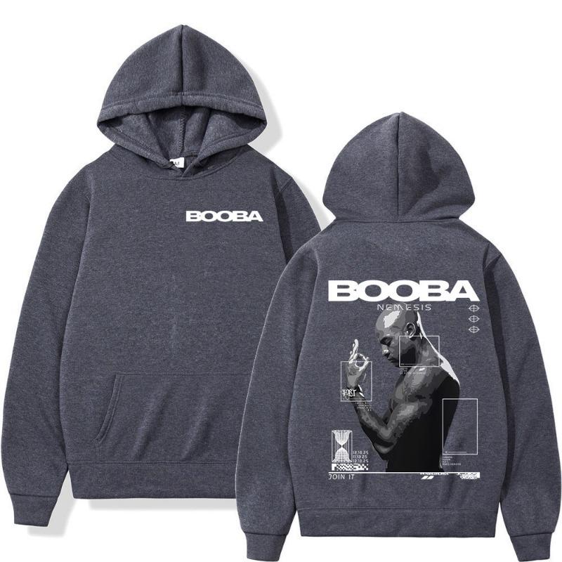 France Rapper Booba Nero Nemesis Hoodies Men's Clothing Retro Fashion Hip Hop Long Sleeves Hooded Sweatshirts Oversized Pullover