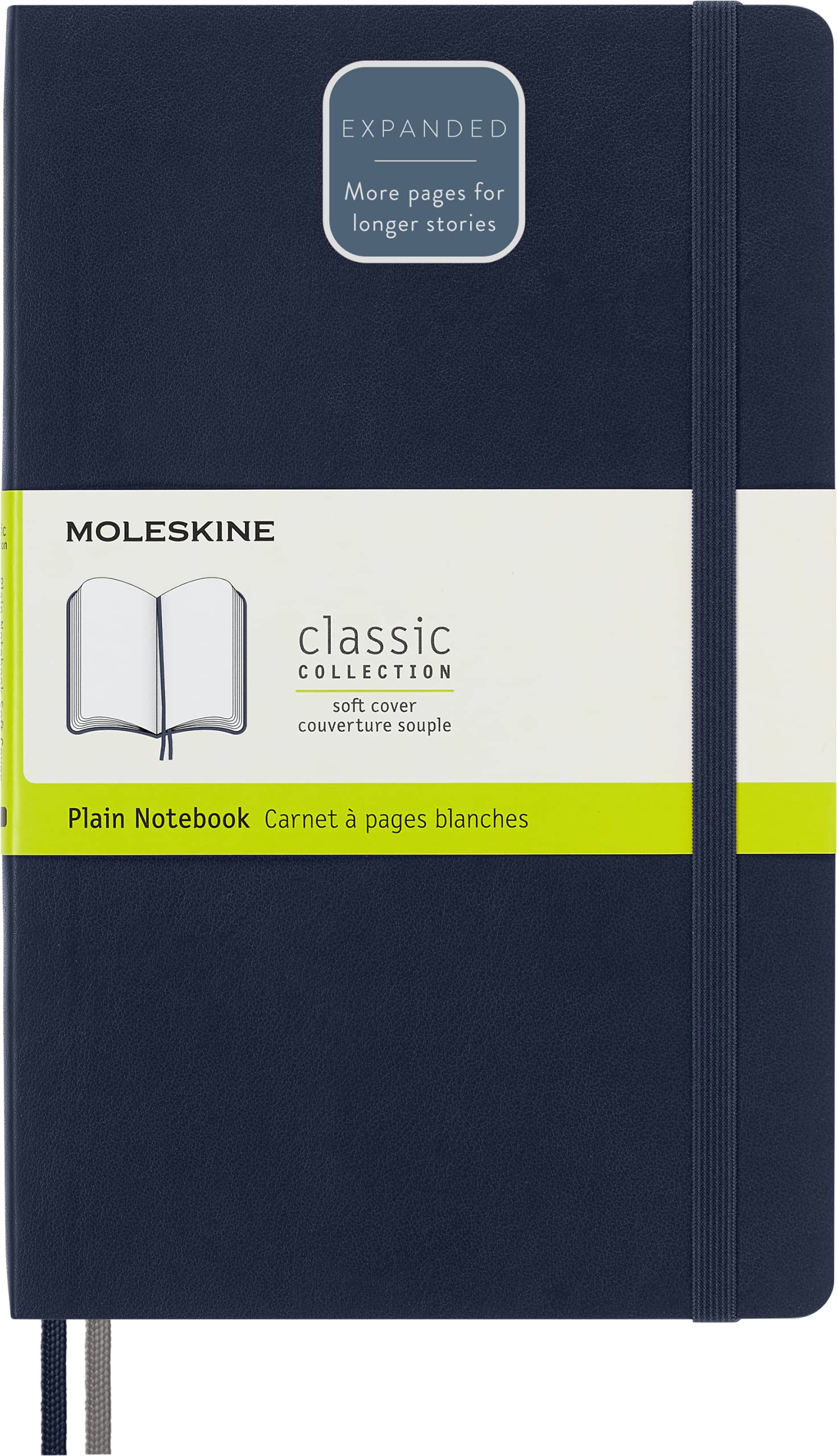 

Moleskine Notebook Classic Expanded Notebook Soft Cover Plain Large Size wide x 21cm Sapphire Blue QP618EXPB20 (400 pages) (13cm long)