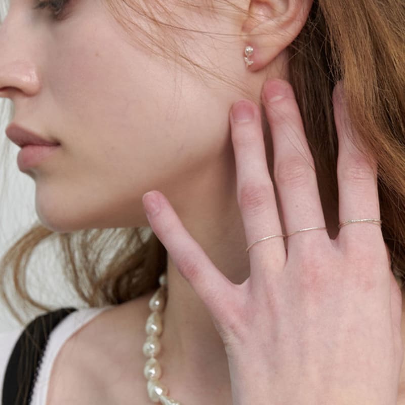 LOVE ME MONSTER [Silver] Shining Two Layered Ring (L241MRI040)