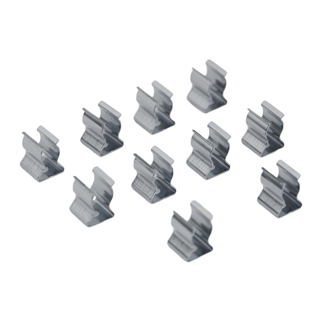 10pcs Clips Tool Holder Clips Courtyards Manganese Steel Replacement SPRING TERRY Clips Silver Professional Tool For Garages