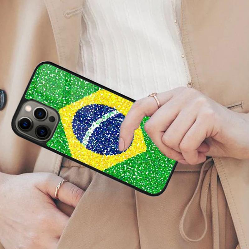 Brazil Brazilian Brasil Flag Vintage Magnetic Phone Case For APPLE iPhone 17 Air 16 14 13 12 Pro Max 15 Plus Wireless MagSafe