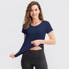 Women's Short Sleeve Mesh Yoga T-Shirt – Breathable, Quick-Dry, High Elastic Fitness Wear