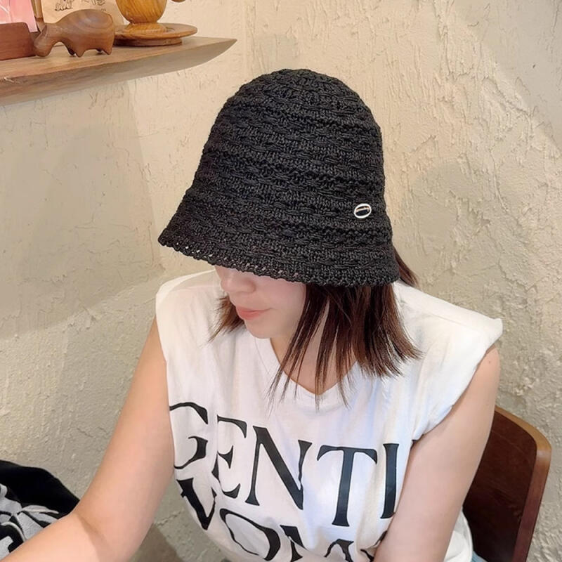 DM Вязаная летняя шапочка-чепчик, панама, походная панама beige