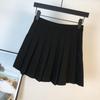Japanese Style High-Waisted Pleated Skirt: Slim, Anti-Exposure A-Line with English Letter Print - Versatile for Spring and Autumn