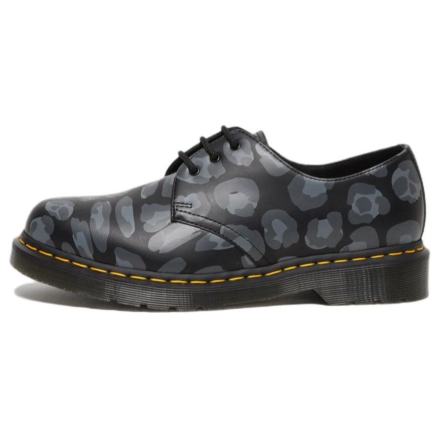 Dr. Martens 1461 Distorted Leopard Print Unisex Black Smooth Leather 27686001 37