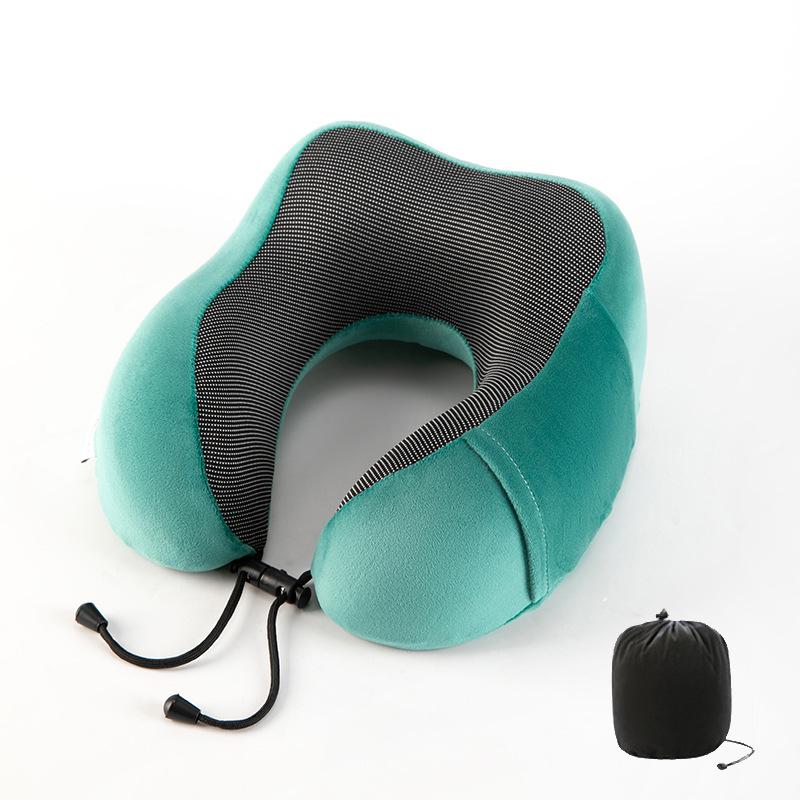 Portable U-Shaped Memory Foam Travel Neck Pillow - Perfect for Airplanes, High-Speed Rail, Office Naps & Cervical Support