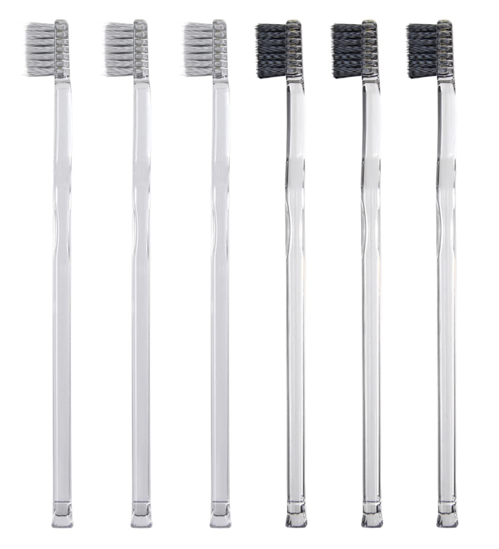 

the God of Dental Exclusive Spiral Twin Charcoal and Gray Set of LAPIS, Toothbrushing Toothbrush, Regular, Bristles, 6, LA-211PET Assorted…
