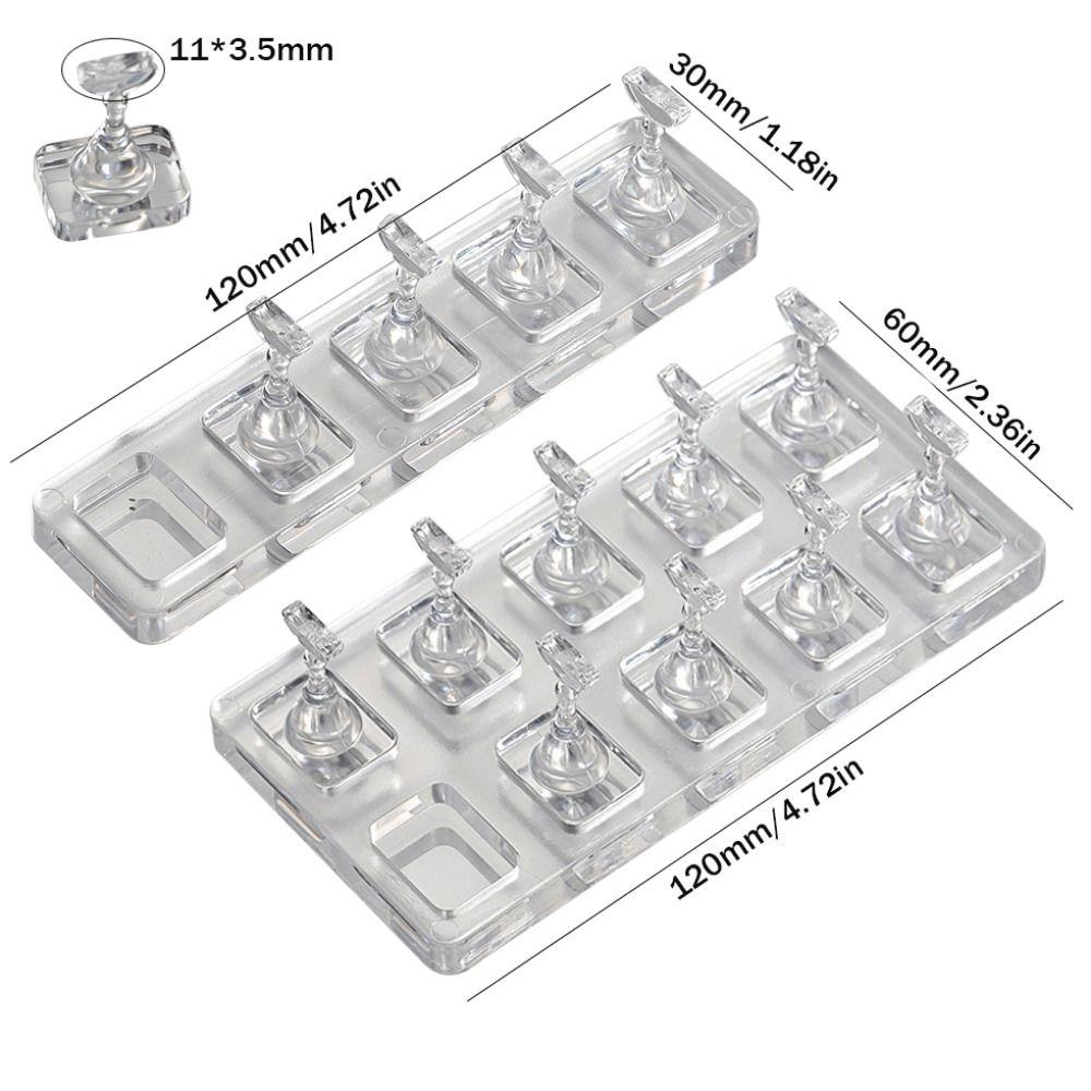 Transparent Nail Practice Base Tray Acrylic Nail Display Board  Manicurist Training