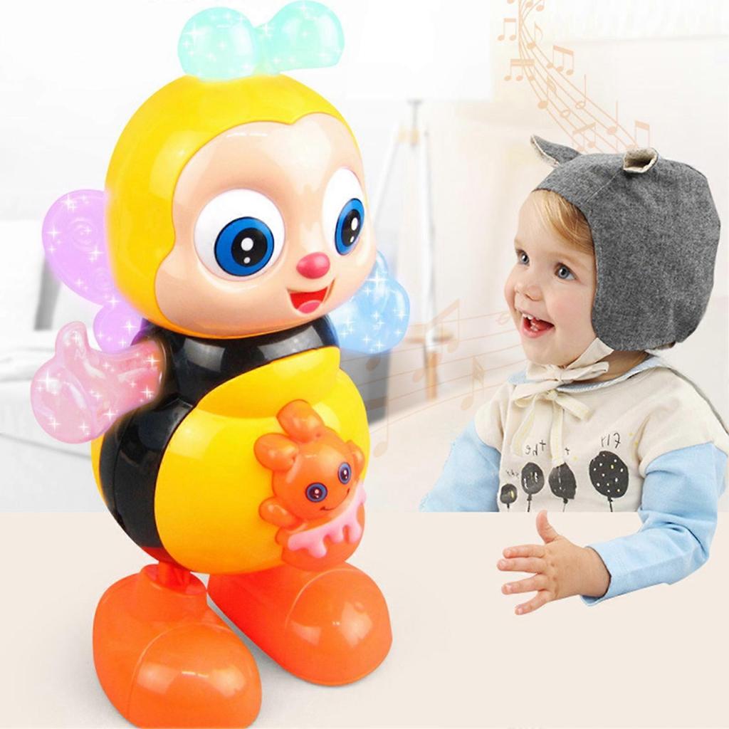 Dancing Singing Toy Electric Light Cute Cartoon Bee Appearance Interesting Children Music Lighting Toy