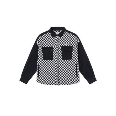 Comfortable Fashionable Personalized Warm Long Sleeve Shirt Women Shirts Black Checkered VN000NFAEC5