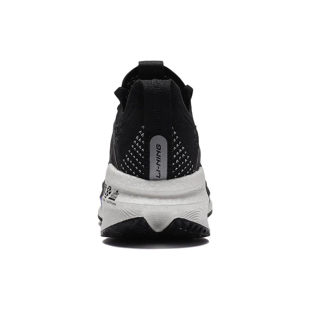 Li-Ning Essential Reflective Lightweight Shock Absorbing Non-Slip Wear-Resistant Breathable Low-Top Running Shoes Women Sneaker Black Silver ARRS008-1