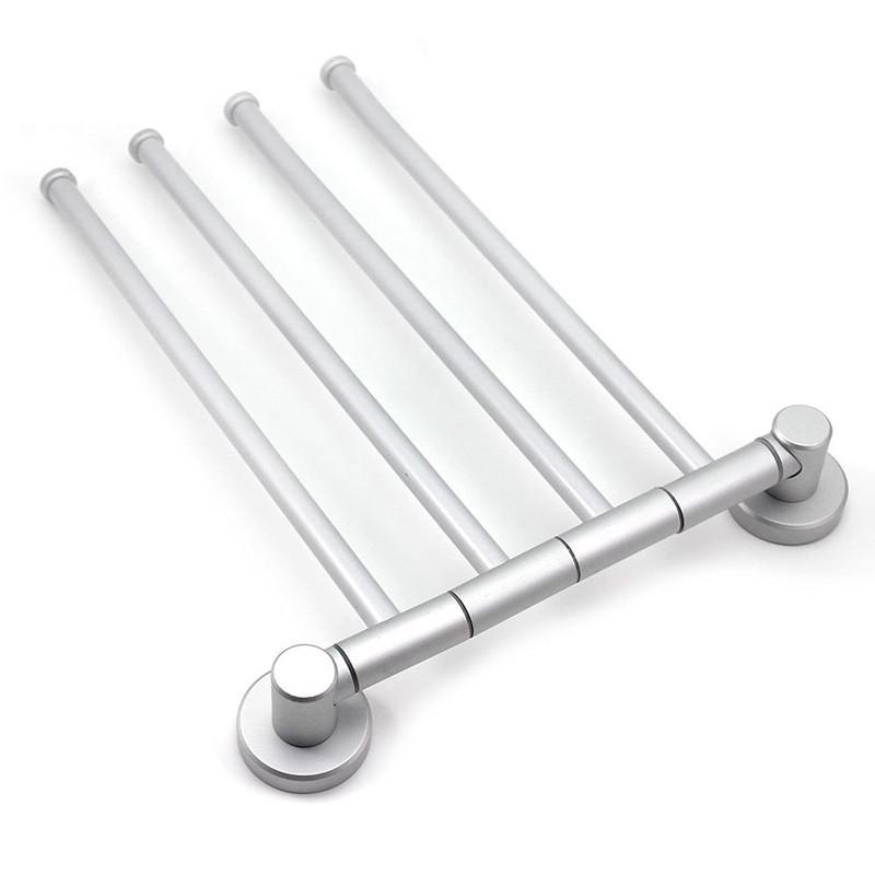 Aluminium schwenkbar Handtuchhalter Handtuchhalter 4 Bar Bad Küche