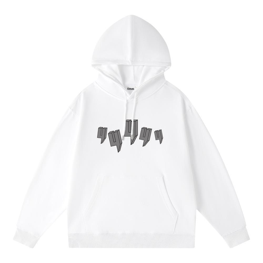 Unisex Trendy Hooded Sweatshirt - Loose Fit, Autumn/Winter Style with Letter 'Y' Print for Couples