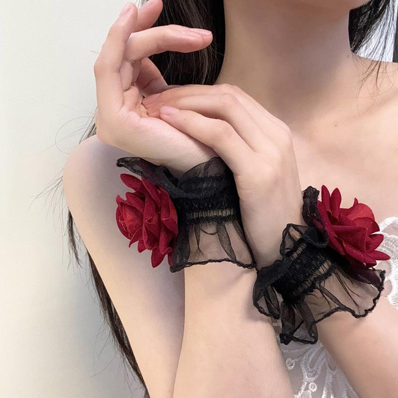 Nail Photo Glove Beautiful Gentle Fake Cuffs Decorative Lace Flare Cuffs  Sexy Nail Art Accessories Photography Props