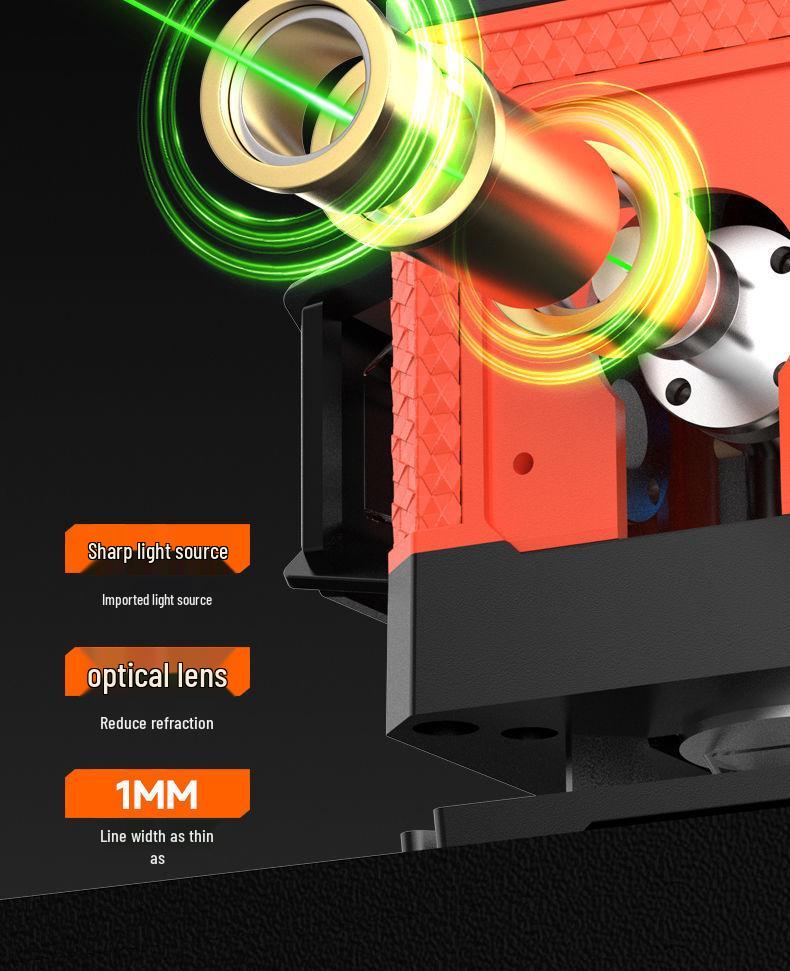 12-Line High Precision Green Laser Level - Outdoor Auto-Leveling with Strong Infrared Light