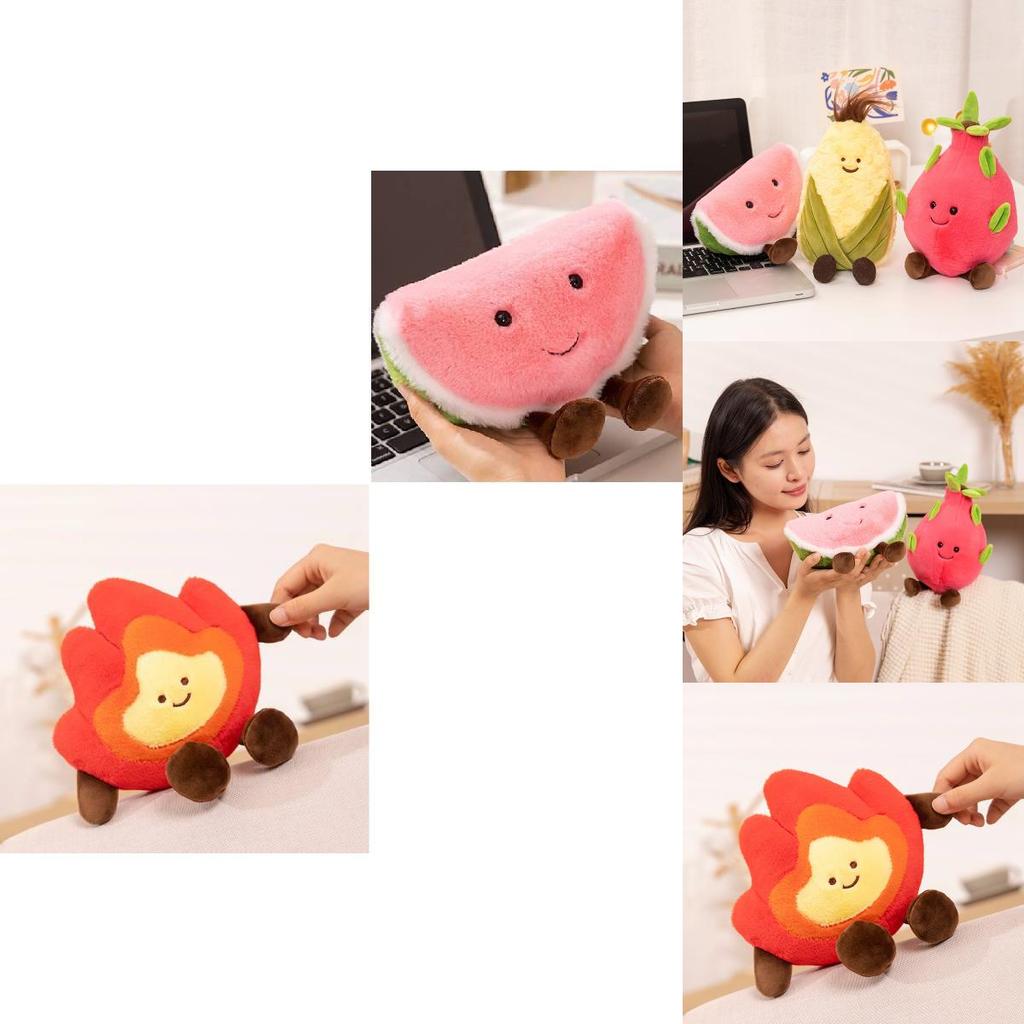 Rozkošný plyšák Pitaya Meloun Kukuřice Pro Děti Dekorativní Polštář Dárek