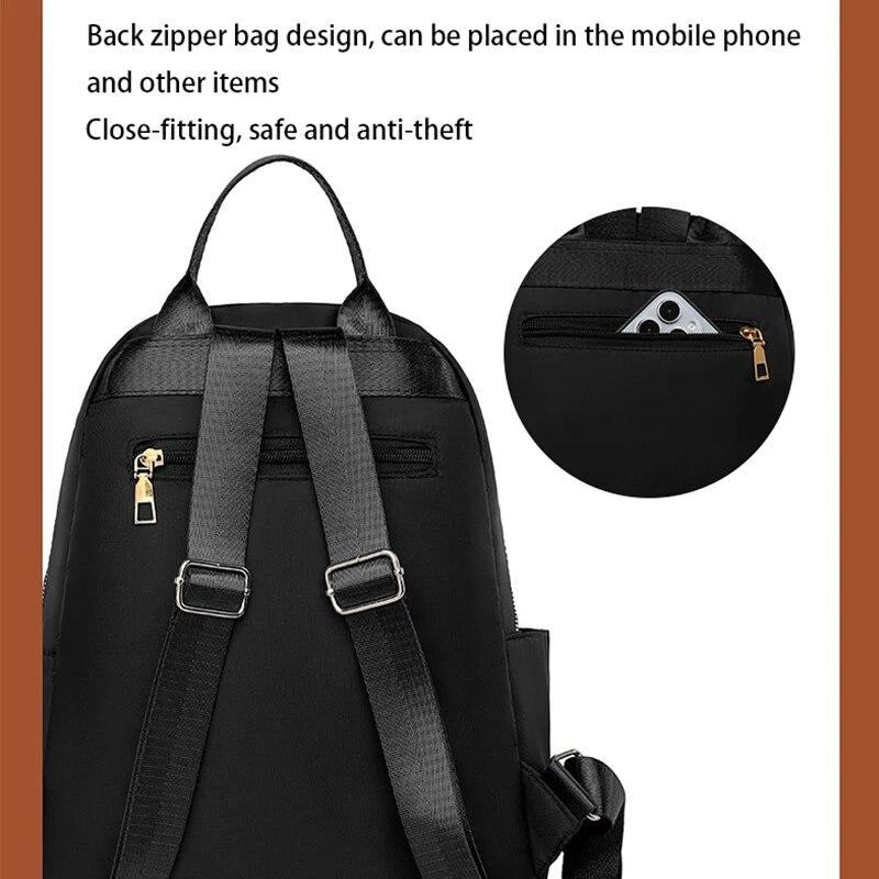 Fashion Bagpack Women High Quality Nylon Backpacks Female Big Travel Back Pack Large School Bags for Teenage Girls Shoulder Bag