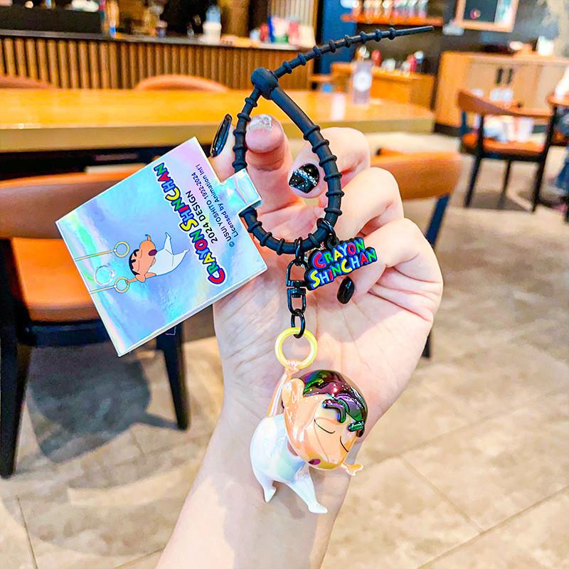 Adorable Crayon Shin-chan Pvc Alloy Keychain Cute Cartoon Pendant For Gifts And Accessories