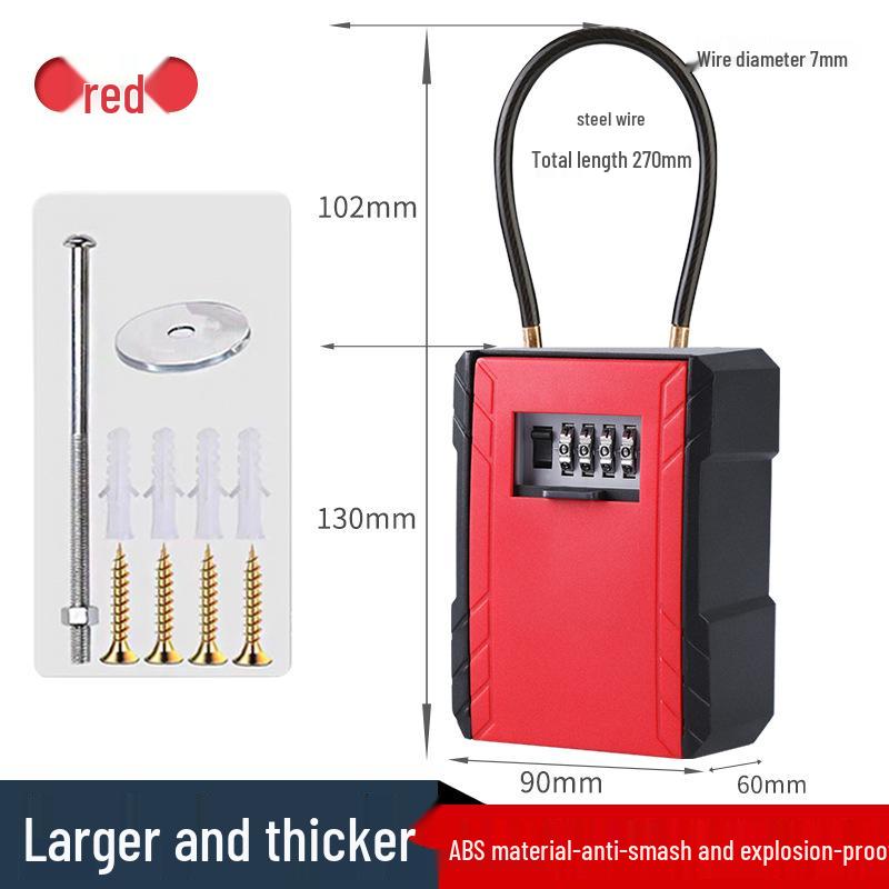 Wall-Mounted Anti-Theft Key Lock Box for Homes and Construction Sites