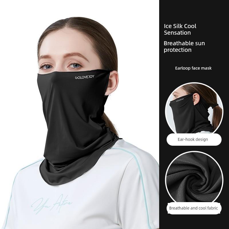 Running Sun Protection Mask, Full Face Uv Protection, Ice Silk Face Towel, Men's Neck Gaiter, Women's Neck Scarf, Summer Cycling Sunshade Headscarf