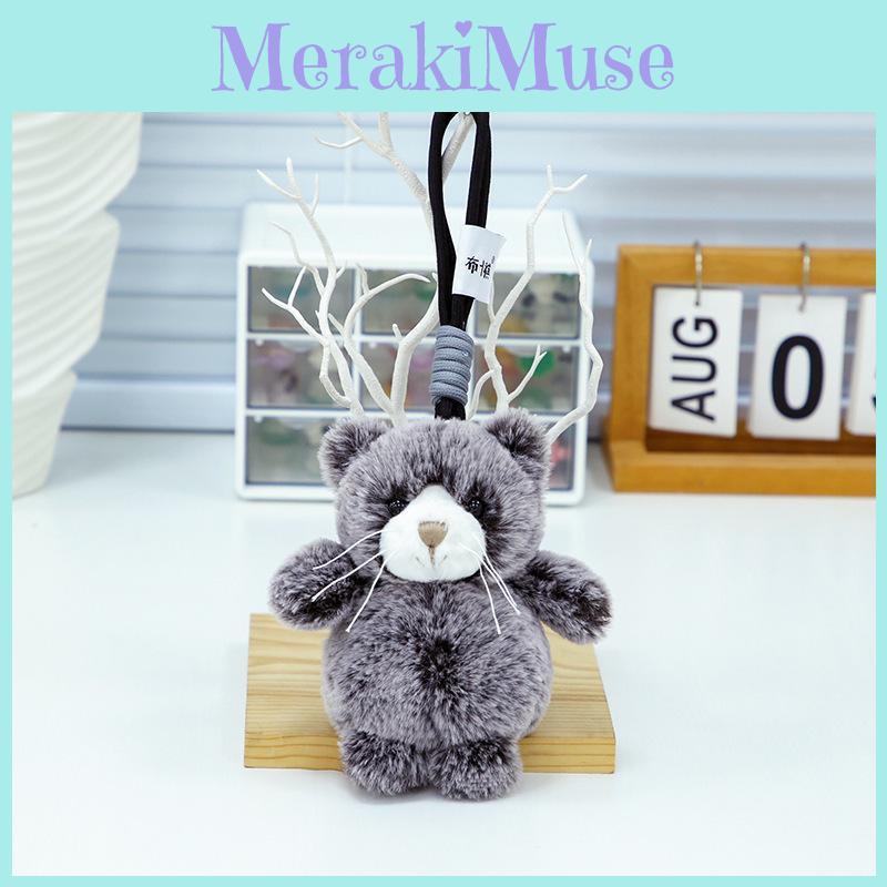 Cute Rabbit Giraffe Panda Animal Plush Keychain Toy Decoration Keyrings Gift