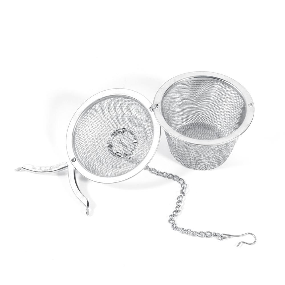 2Pcs Stainless Steel Mesh Tea Strainer 6.5cm Spice Infuser Filter Loose Tea Diffuser For Loose Tea