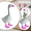 Duck Sculpture Key Holder Stable Base Lovely Crafts Desktop Decoration Resin Ornament for Porch